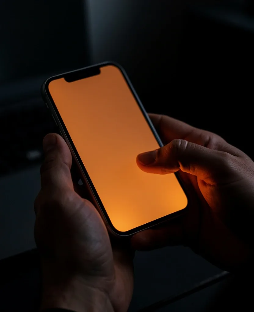 Mobil ekrandan yayılan ışık ile Flutter uygulaması önizlemesi