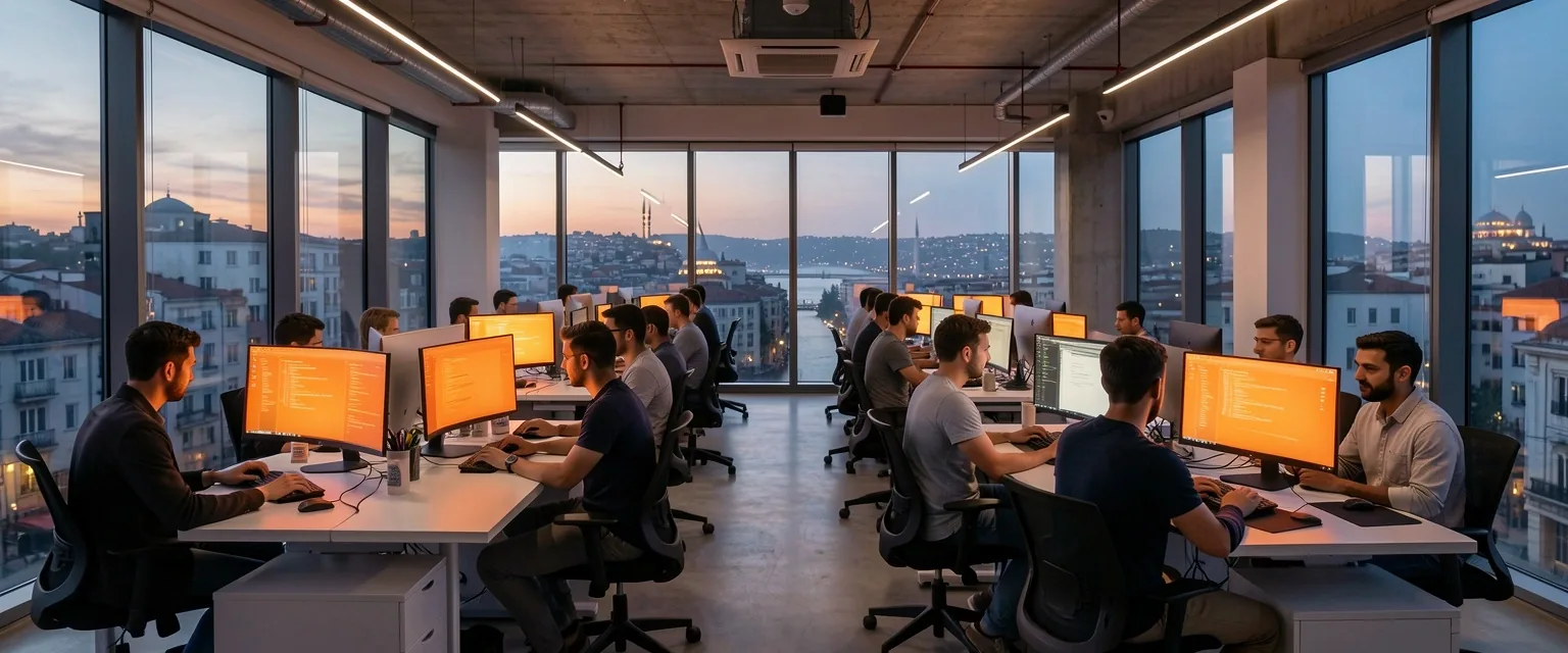 CarePulse teknoloji ofis çalışma alanı
